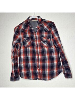 Hippie Laundry Women's Plaid Snap Button-up Shirt